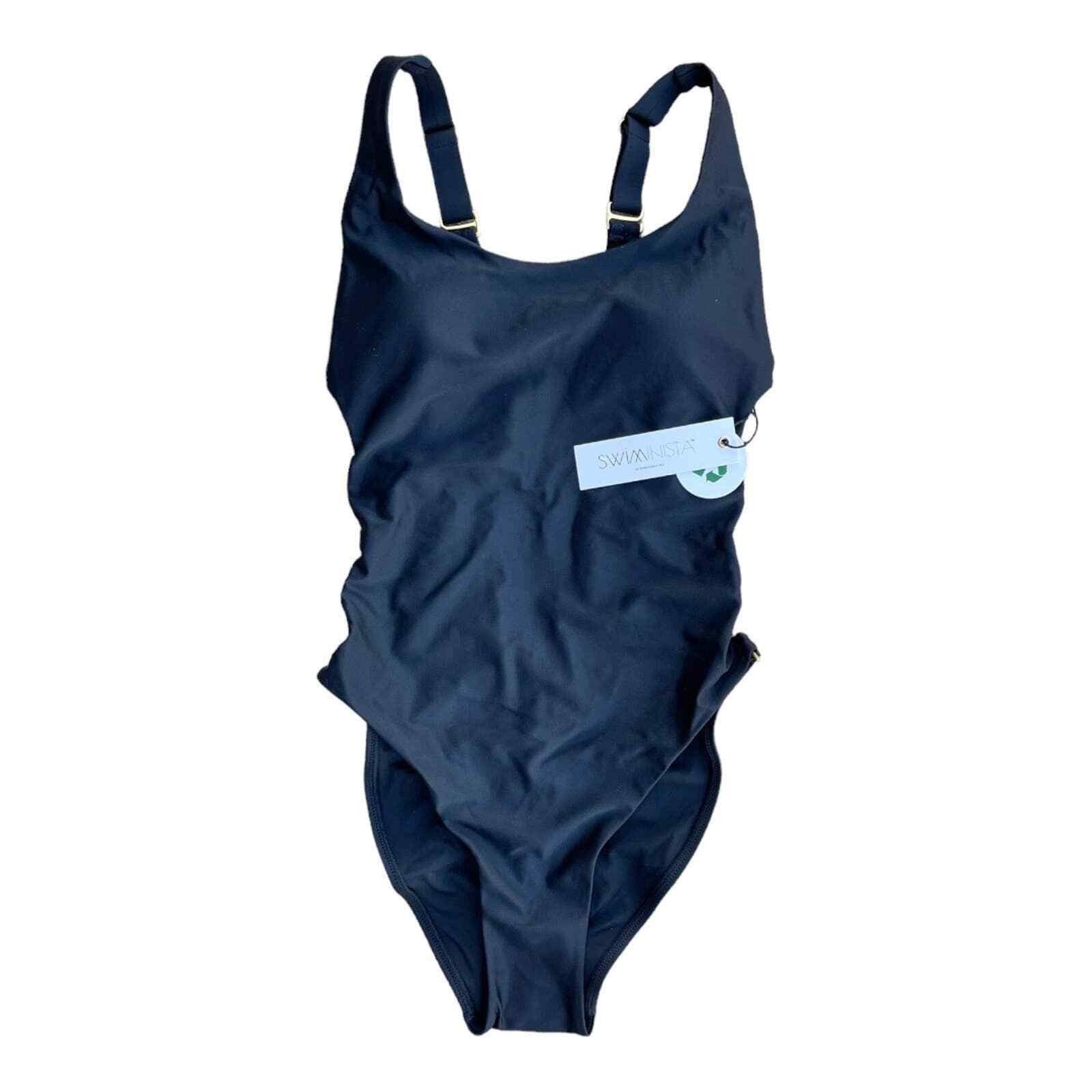 Swiminista Peaceful Cut Out Sustainable One Piece Swimsuit Bathing Suit L Black - Premium Clothing, Shoes & Accessories:Baby:Baby & Toddler Clothing:Bottoms from Swiminista - Just $89.00! Shop now at Finds For You