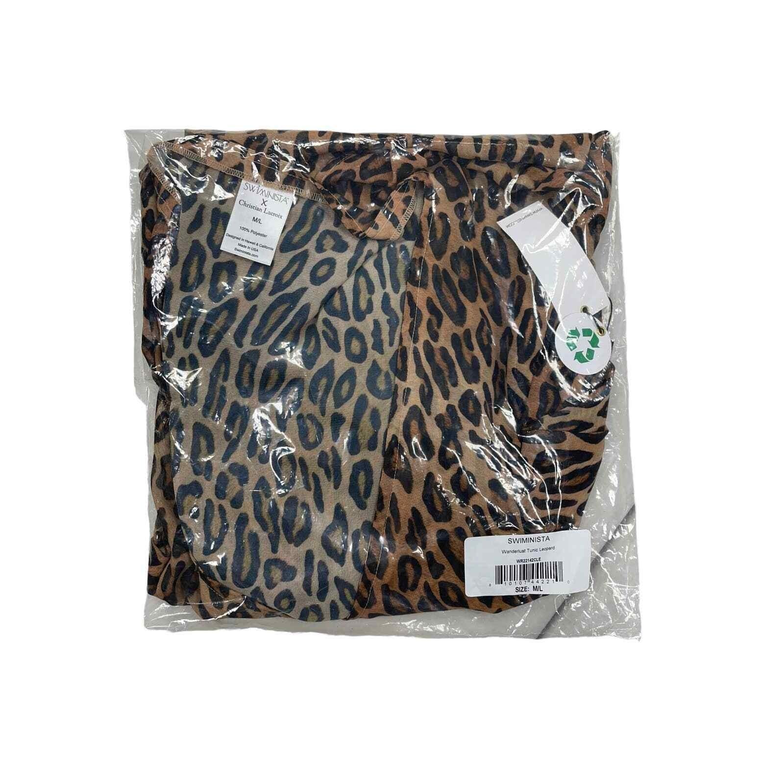 Swiminista Wanderlust Leopard Print Tunic Dress Beach Cover up Medium Large - Premium Clothing, Shoes & Accessories:Baby:Baby & Toddler Clothing:Bottoms from Swiminista - Just $58.00! Shop now at Finds For You