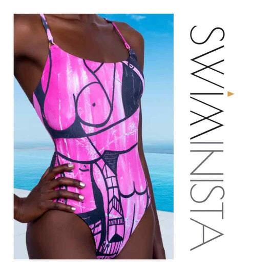 Swiminista x James Peter Henry Beach Activities Abstract One Piece Swimsuit XL - Premium  from Swiminista - Just $79.00! Shop now at Finds For You