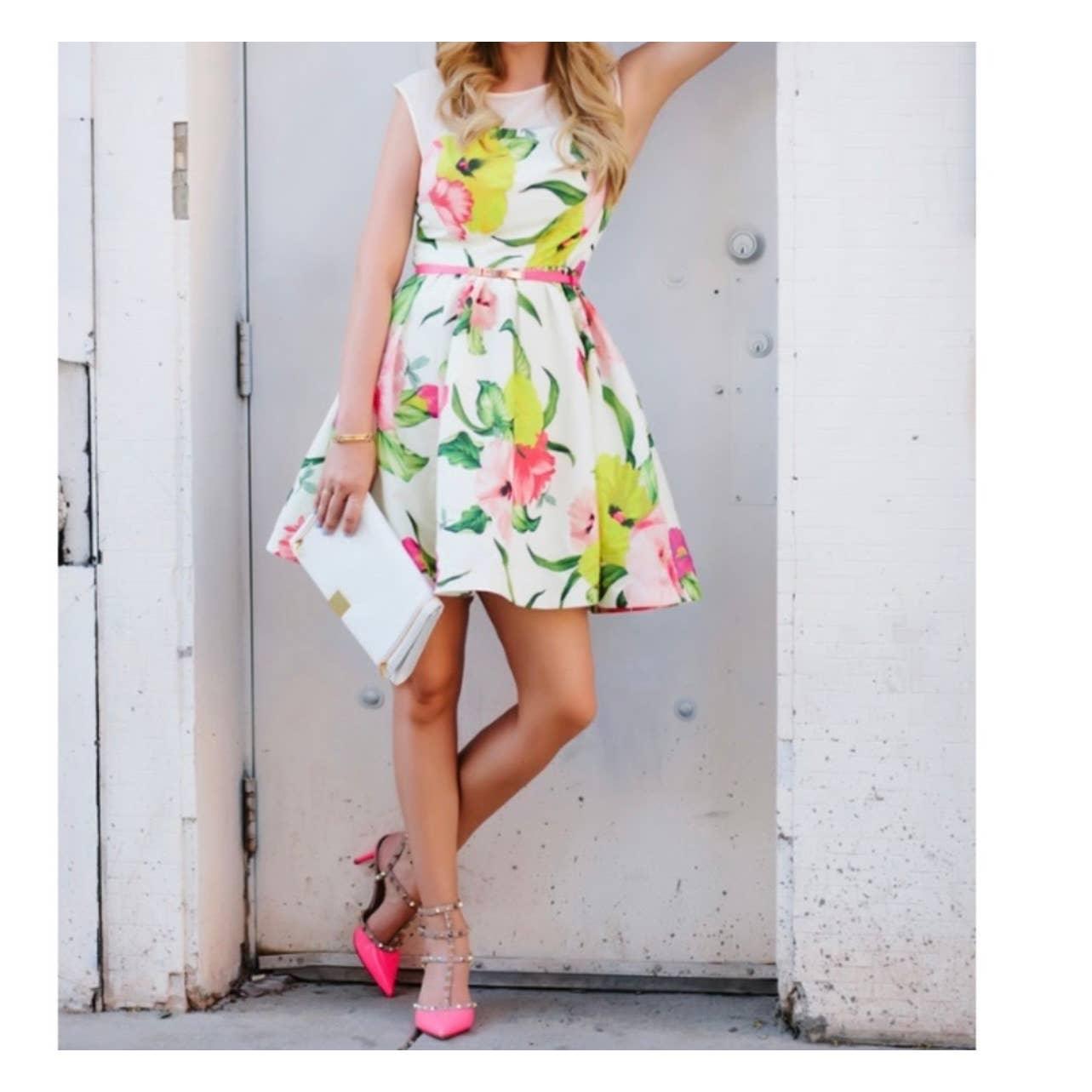 Ted Baker Iberis Floral Skater Dress - Size 3 (Ted 8 US) - As Seen on TV! - Premium  from Ted Baker - Just $119.00! Shop now at Finds For You