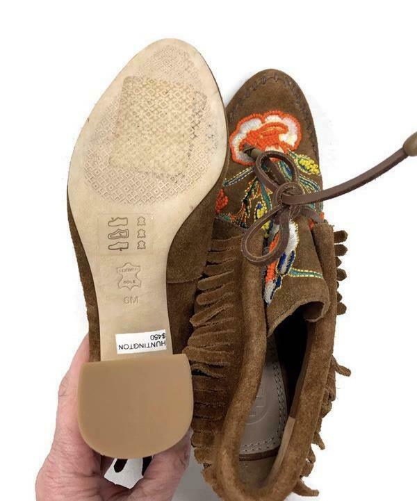 Tory Burch Women's Brown Suede Beaded Huntington Moccasin Ankle Boots Booties 6 - Premium Clothing, Shoes & Accessories:Women:Women's Shoes:Boots from Tory Burch - Just $75.74! Shop now at Finds For You