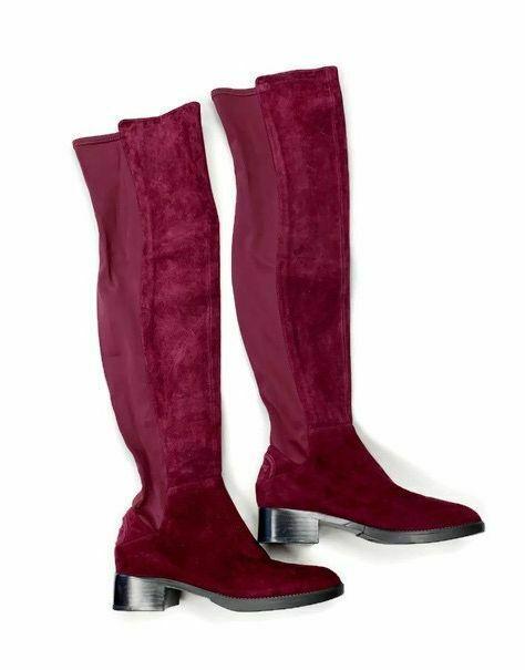Tory Burch Women's Caitlin Burgundy Suede OTK Over the Knee Fashion Boots 7 - Premium Clothing, Shoes & Accessories:Women:Women's Shoes:Boots from Tory Burch - Just $174.21! Shop now at Finds For You