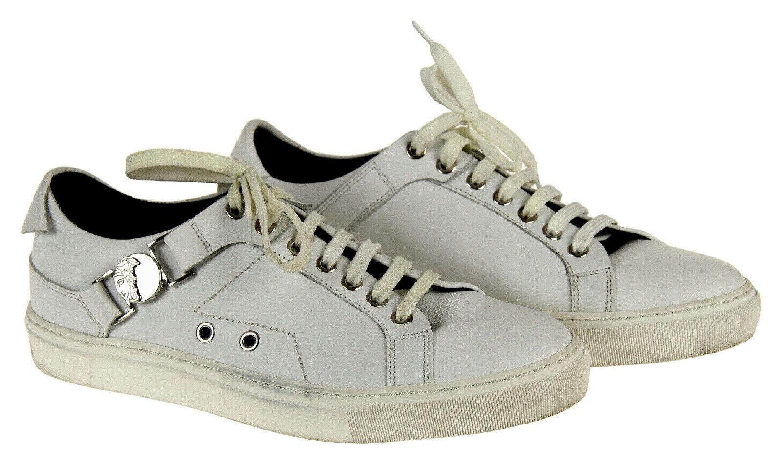 Versace Collection Men's Nickel Medusa Plaque Sneakers White 40 Eu - Premium Clothing, Shoes & Accessories:Men:Men's Shoes:Casual Shoes from Versace Collection - Just $196.93! Shop now at Finds For You