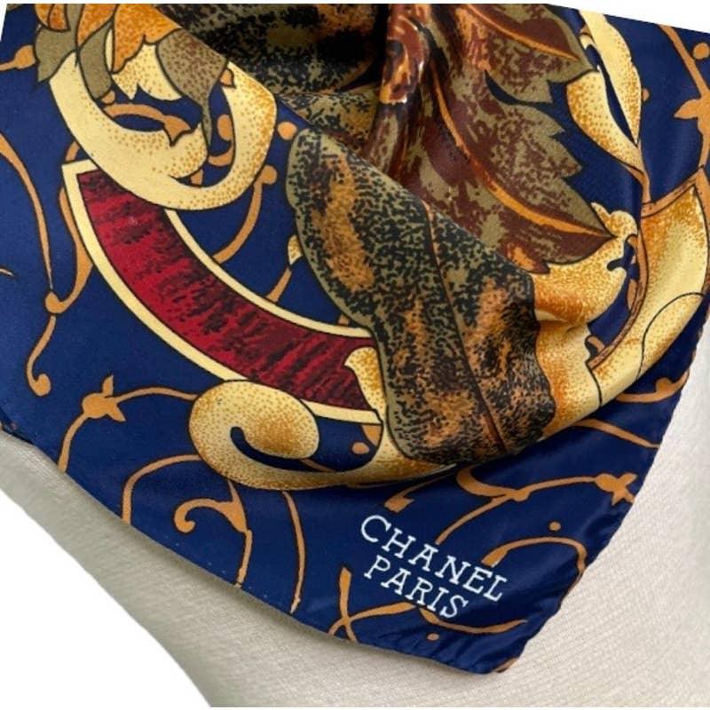 Vintage 90’s Chanel Logo Sunflower Silk Scarf Large Square Pristine - Premium Clothing, Shoes & Accessories:Baby:Baby & Toddler Clothing:Bottoms from CHANEL - Just $299.00! Shop now at Finds For You